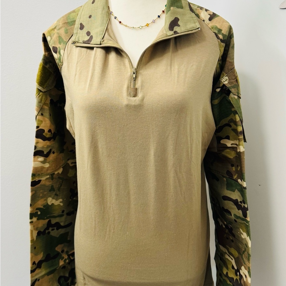 Men's Combat Shirts Tactical Long Sleeve Shirt With Elbow Pads Military BDU L - Picture 3 of 10